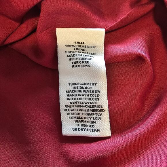 Nanette Lepore Tie Neck Tiered Shirt Dress Cranberry size 10 NWT - Picture 5 of 8